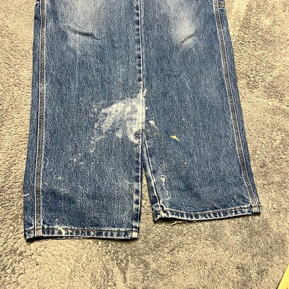 All American Clothing Co Jeans Mens 34 X 32 Blue Straight 90s Made USA Carpenter - Picture 3 of 12